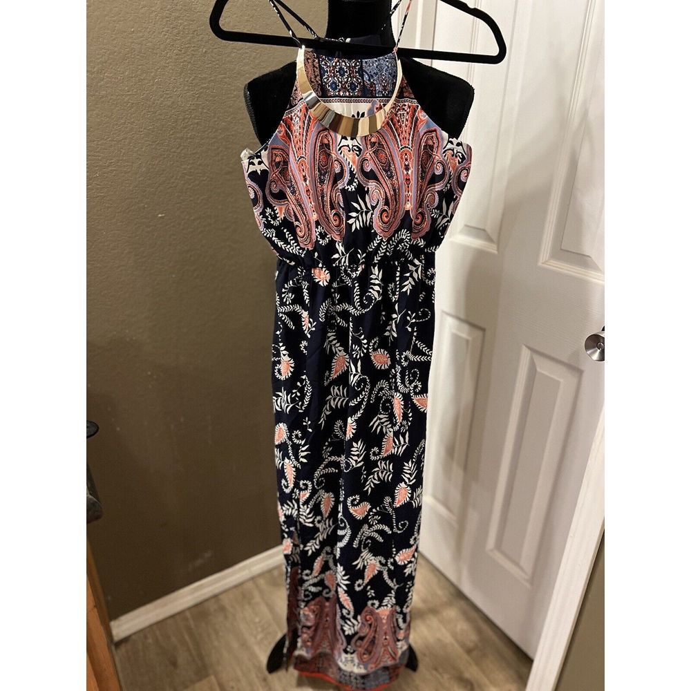 NWT A'gaci colorful maxi dress for women size S